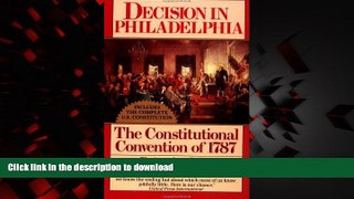 Buy books  Decision in Philadelphia: The Constitutional Convention of 1787 online for ipad