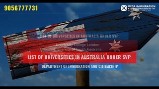 List of Universities In Australia under SVP