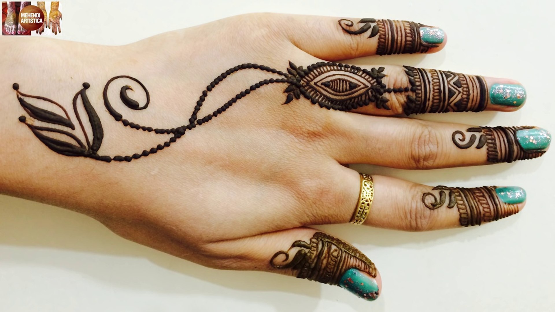 Simple Easy Unique Henna Mehndi Design Ornamental Finger Rings