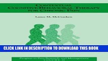 [PDF] Contextual Cognitive-Behavioral Therapy for Chronic pain (Progress in Pain Research and