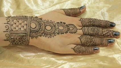 Traditional Simple Easy Heena Mehndi Designs For Hands_Bridal Hand Mehendi