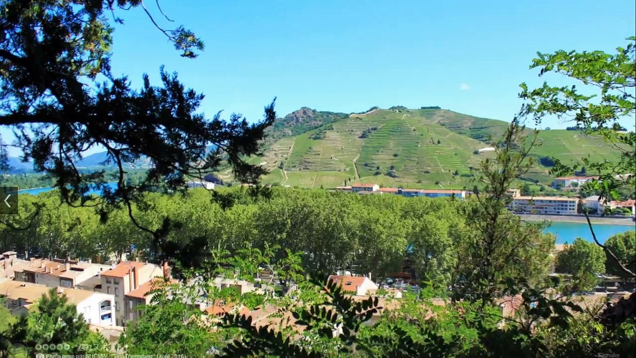 vues sur la ville de Tournon du haut du jardin d'Eden
