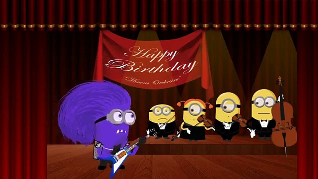 Les Minions Joyeux Anniversaire Happy Birthday Song Drole Dessin Anime Video Dailymotion