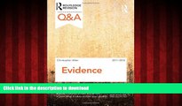 Best book  Q A Evidence 2011-2012 (Questions and Answers) online