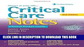 [PDF] Epub Critical Care Notes: Clinical Pocket Guide Full Download