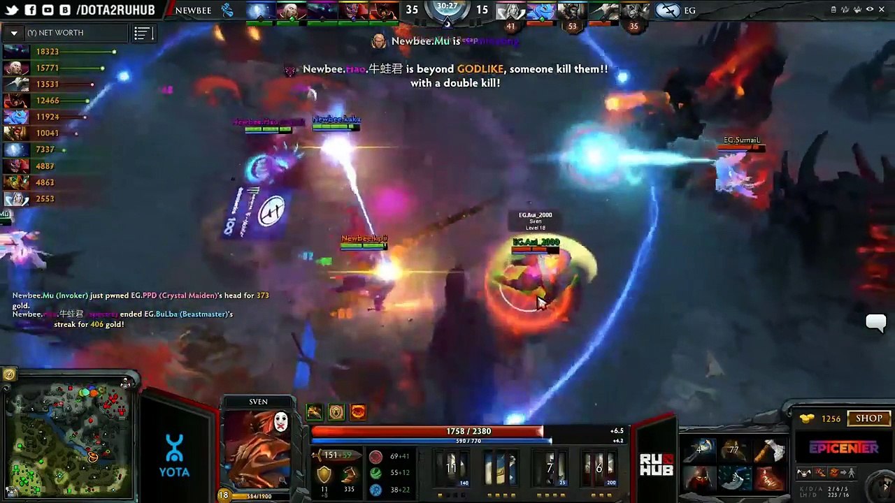 NewBee steamrolls over EG - DOTA 2 GAMEPLAY HIGHLIGHT