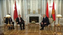 Erdoğan, Belarus'ta Bağımsızlık Sarayı'nda Cumhurbaşkanı Alexander Lukaşenko Ile Görüştü