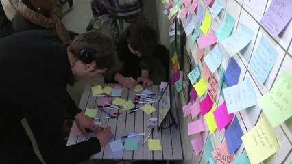 New Yorkers vent Trump anger on subway Post-it notes