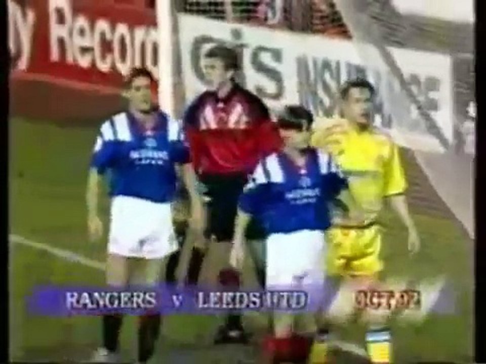21.10.1992 - 1992-1993 UEFA Champions League 2nd Round 1st Leg Glasgow Rangers 2-1 Leeds United