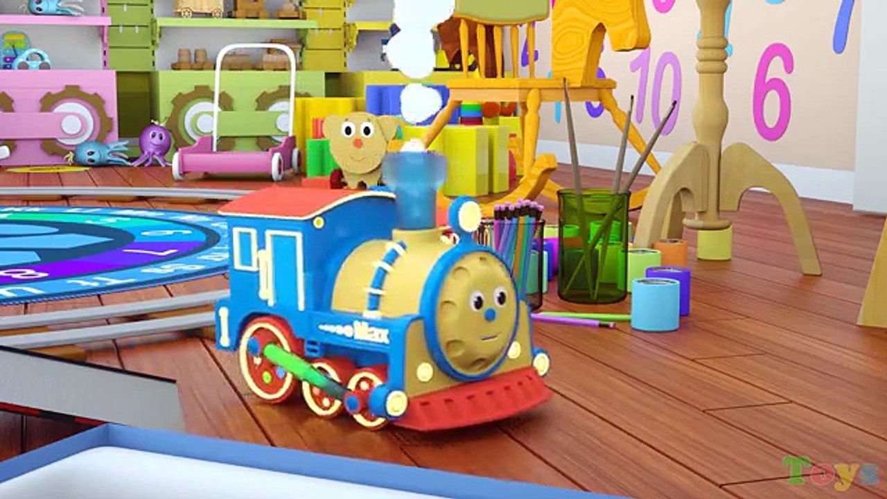 Мультики про машинки и паровозики. Игры Гонки и Трасса. УЧИМ ЦВЕТА с паровозиком Максом