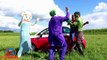 Spiderman BALLOON PRANK w Frozen Elsa Joker Hulk Car Flying Balloons Amazing Superheroes 4K