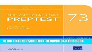 Ebook The Official LSAT PrepTest 73: (Sept. 2014 LSAT) Free Read