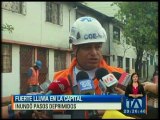 Fuerte lluvia inundó pasos deprimidos de la capital