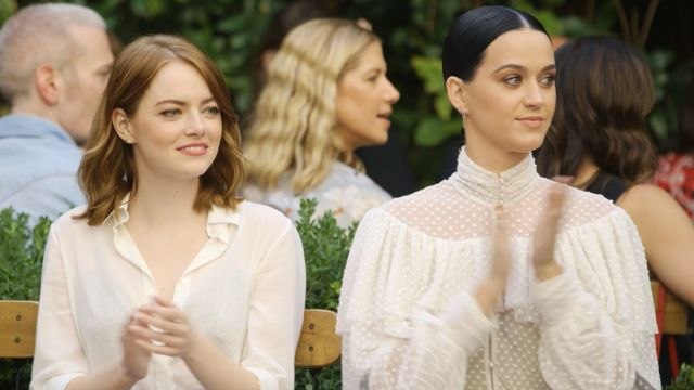 Emma Stone & Katy Perry Watch the Creative Final Fashion Show