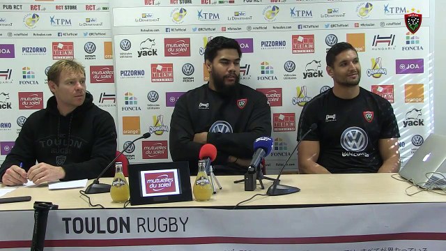 Avant-match Toulon-Stade Français - TOP14 J11 - Taofifenua et Kruger