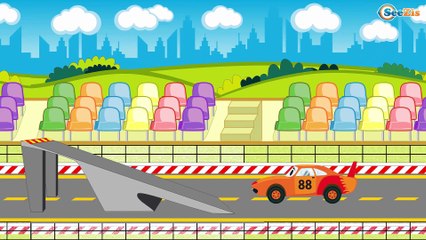Cars Cartoon about Race Cars & Sports Car Race in the City | Cartoons Compilation for children