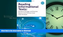 READ BOOK  Reading Informational Texts, Book III: Nonfiction Passages and Exercises Based on the