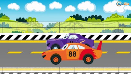 Voiture de Police et ses amis. Dessins animés pour enfants. Vidéo éducative