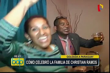 Selección peruana: así celebró la familia de Christian Ramos goleada a Paraguay
