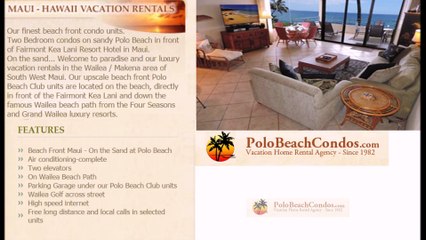 Polo Beach Beachfont Rentals | Call Now 808-757-9373
