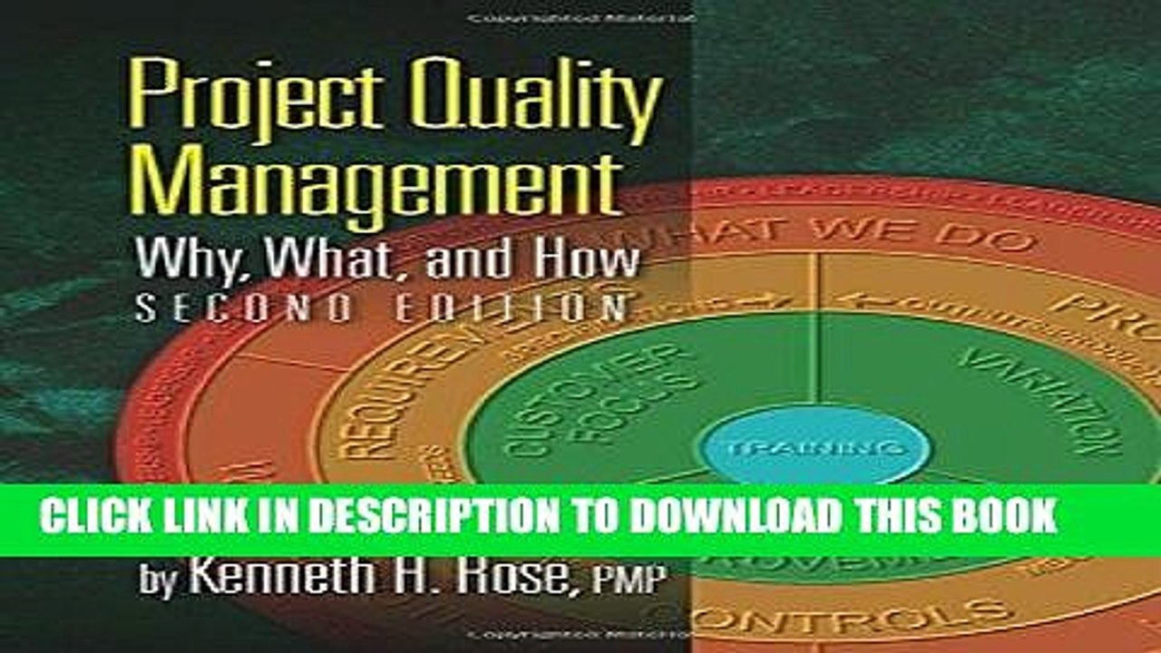 [EBOOK] DOWNLOAD Project Quality Management: Why, What and How, Second Edition GET NOW