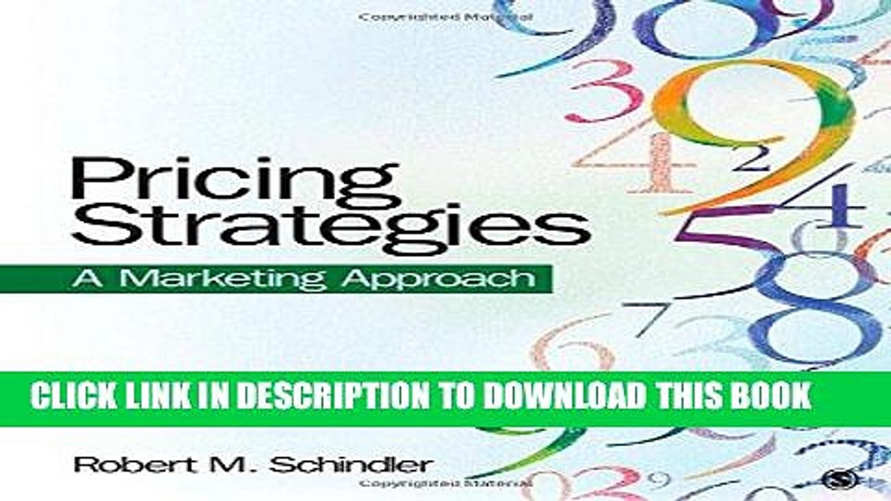 [DOWNLOAD] PDF Pricing Strategies: A Marketing Approach Collection BEST SELLER