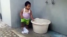 New Baby Funny Videos 2016 Indian Baby Washing Clothes Whatsapp Video Latest -