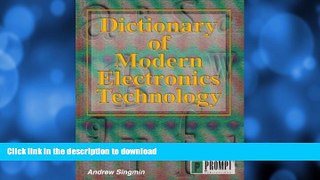 EBOOK ONLINE  Dictionary of Modern Electronics Technology  BOOK ONLINE