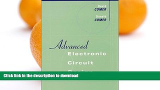 EBOOK ONLINE  Advanced Electronic Circuit Design  PDF ONLINE