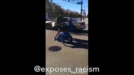 Black mob shows ANTI WHITE RACISM & VICIOUSLY beats older WHITE man ASSuming he voted for Trump!