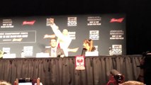 Conor McGregor Shows Up Late to UFC 205 Press Conference & Takes Eddie's Belt