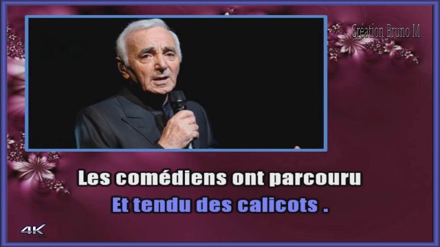 Charles Aznavour - Les comédiens KARAOKE / INSTRUMENTAL
