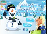 ❅ Disney Princess Frozen Sisters Anna And Elsa Build Snowman Olaf Game Hd