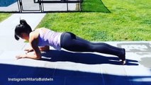 Hilaria Baldwin shares post-baby yoga workout video on Instagram