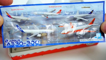5 Surprise Eggs Kinder Surprise Special Airplane Edition
