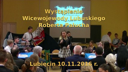 Wystąpienie Wicewojewody Roberta Palucha