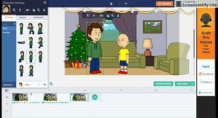 Behind The Scene of Caillou Gets Grounded on Christmas!!!!!!!