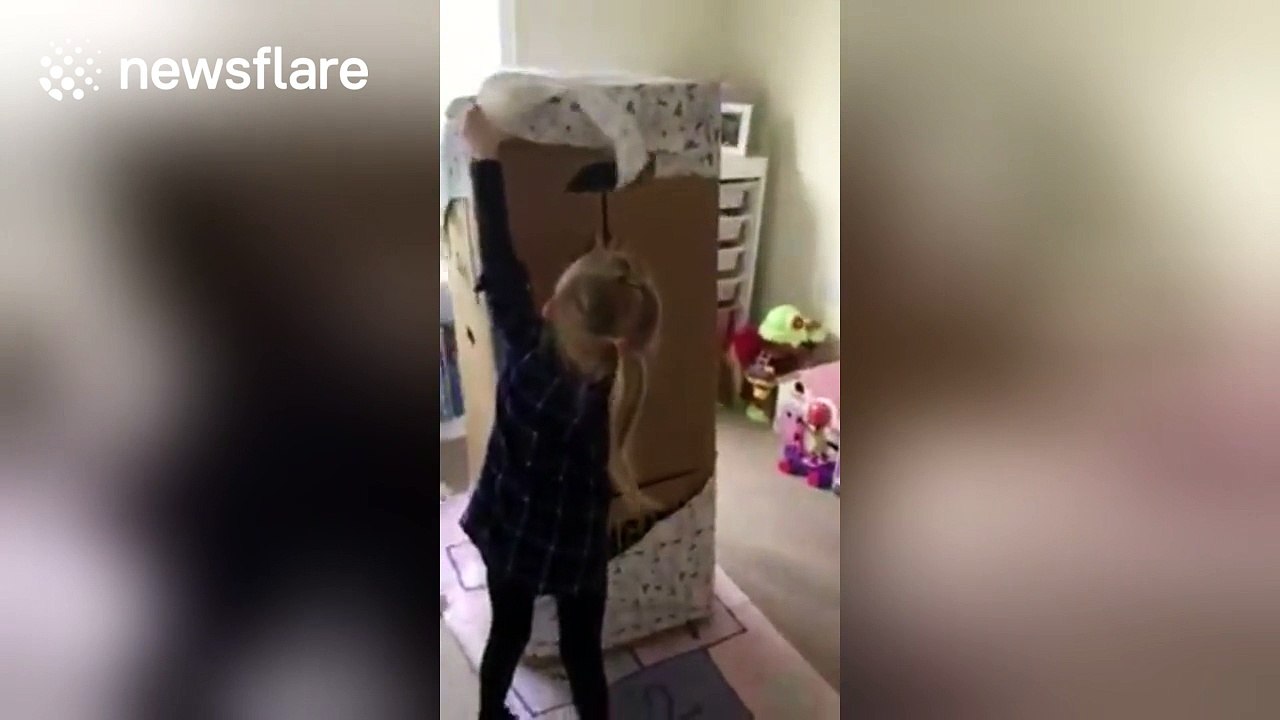 Daughter and dad reunited after two months apart in brilliant surprise