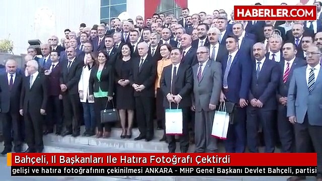 Bahçeli, Il Başkanları Ile Hatıra Fotoğrafı Çektirdi