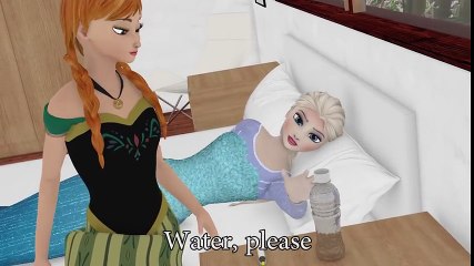 Elsa Kisses Anna! Elsa Is Sick, Anna Is Doctor (Frozen)