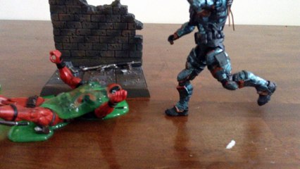 Deadpool vs DeathStroke Stop Motion