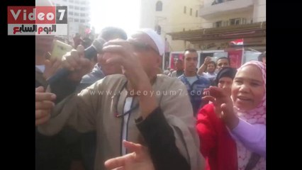 أهالى طنطا يحتفلون ويهتفون للسيسي ويرددون الله واكبر