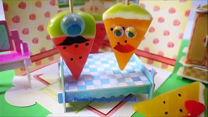 Five Fruits Jumping on the Bed | Little Candy Fruit Nursery Rhymes song video for Kids