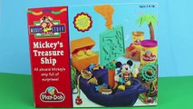 Play Doh Mickeys Treasure Ship 1990s Mickey Mouse Play-Doh Pirate Ship Gold Coins