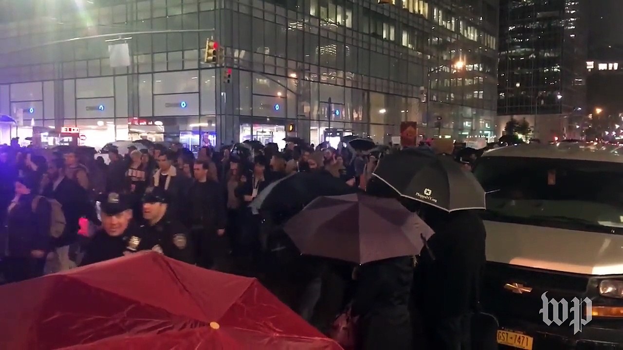 'Not my president!' Around the country, thousands protest Trump