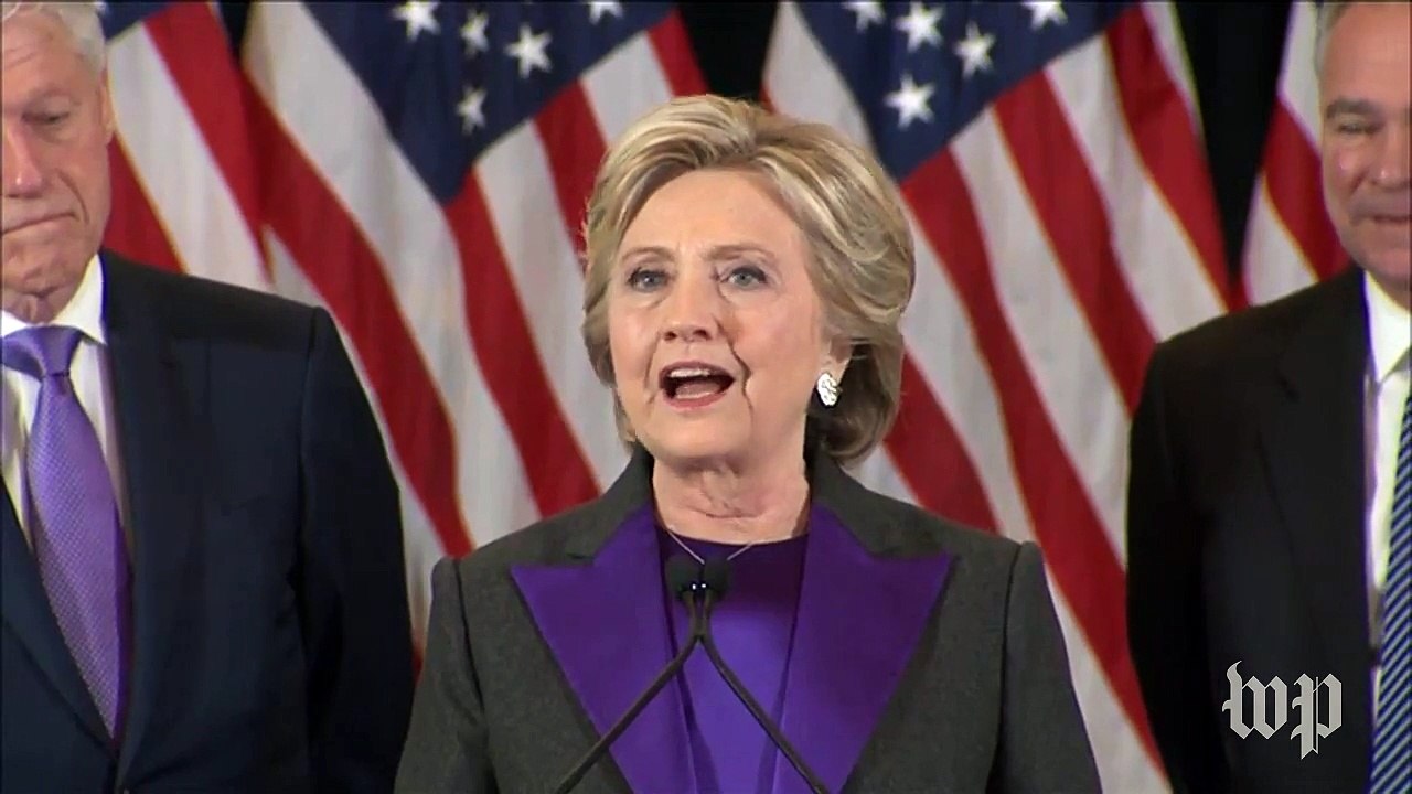 Hillary Clinton gives concession speech: 'I'm sorry we did not win.'