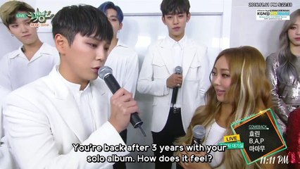 [ENG SUB] 161111 Mamamoo, Hyorin, B.A.P - Music Bank Comeback Interview