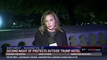 Crowds continue to protest outside Trump's D.C. hotel