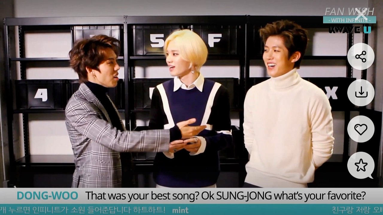 161108 KWAVE U - FAN WISH with INFINITE 동우, 성열, 성종