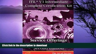 FAVORITE BOOK  ITIL V3 Service Offerings and Agreements (SOA) Full Certification Online Learning